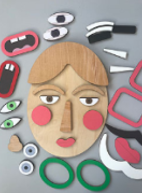 Конструктор Составь лицо, портрет, 48 деталей, фанера фото 1