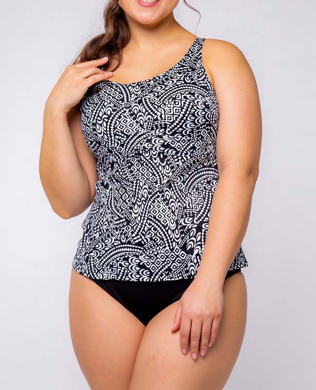 Комплект купальный Черно-белый орнамент К0881 П181 фото 2
