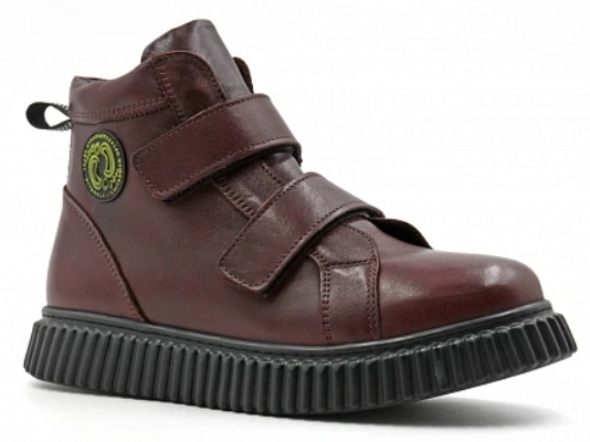 Ботинки ортопедические утепленные детские Ортомода 42527-Х-126 бордовые на липучках фото 1