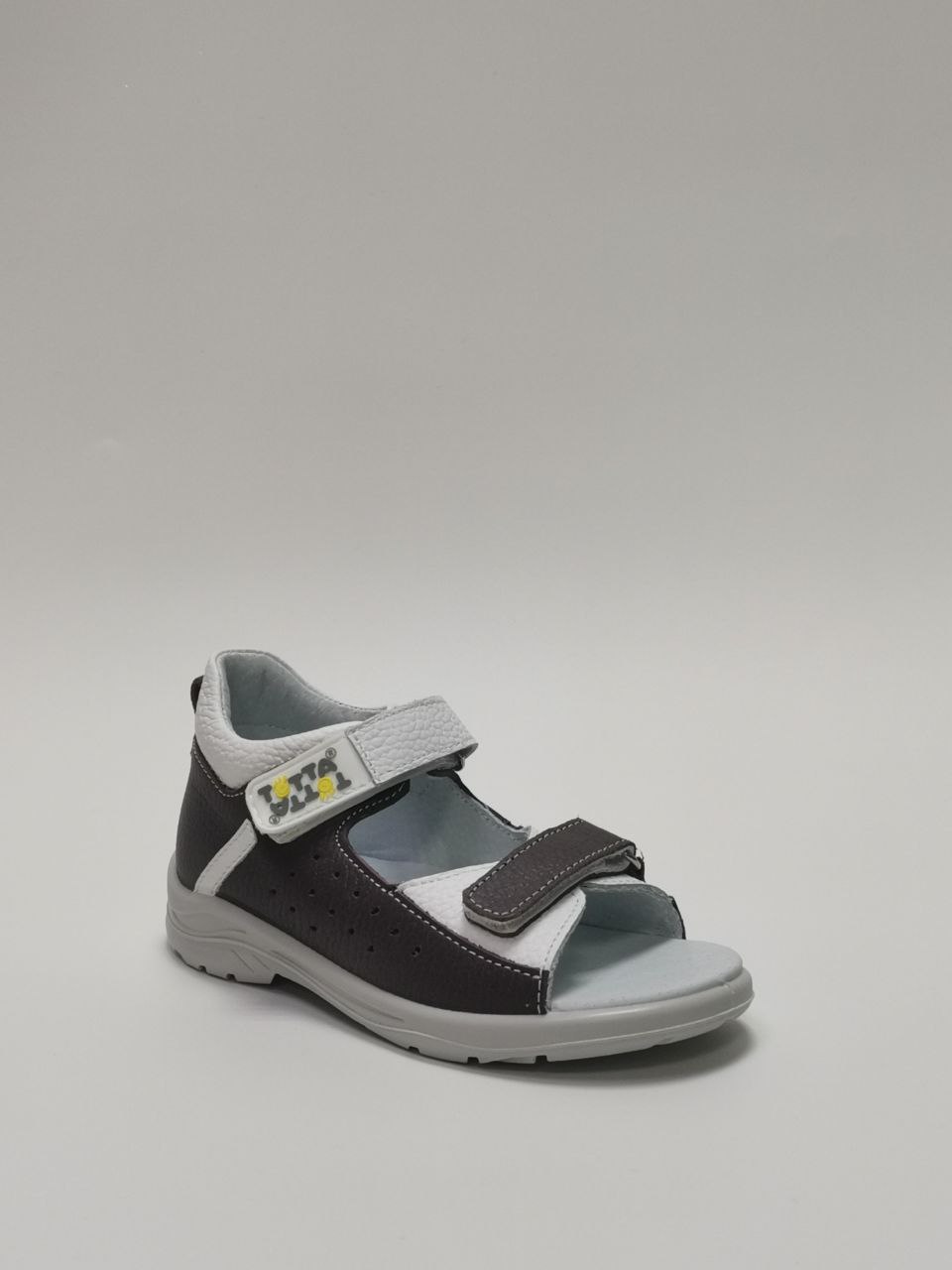 Босоножки  детские с открытым носом, серо-сиреневый/белый 0231/1-КП-710,709 фото 1