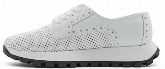 Полуботинки ортопедические женские кожаные Ортомода 825258-Х-005 К белые увеличенной полноты фото 3