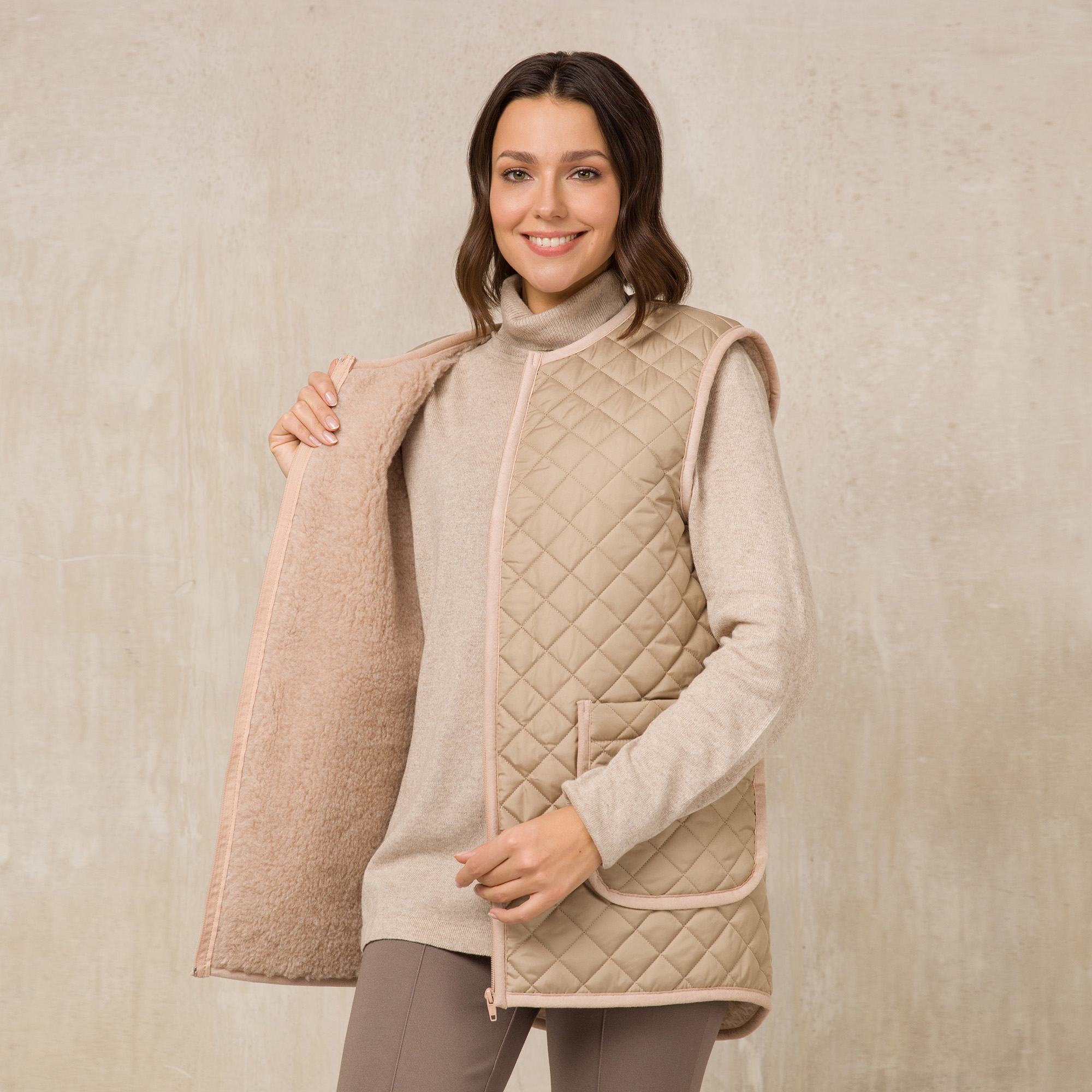 Жилет утепленный Woolhouse Локки, для мужчин и женщин, подкладка шерсть фото 2