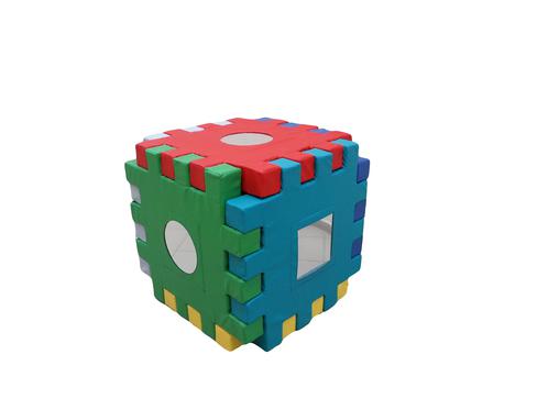 Зеркальный куб 80*80*10 (винилискожа) фото 1