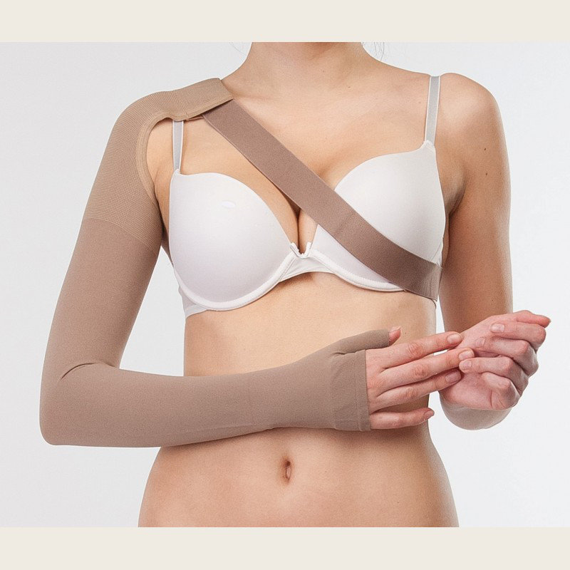 Компрессионный рукав удлиненный  с креплением на плечо  с перчаткой 3 кл. компр. 534К фото 1