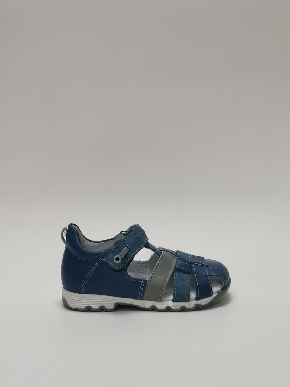 Сандали летние закрытый нос, ц. джинс/серый 1153/1-КП-3,43,01 фото 7